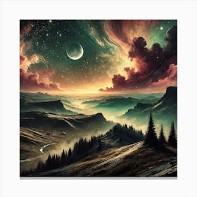 Space Landscape 20 Canvas Print