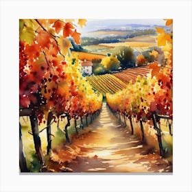 Autumn Vineyards 6 Canvas Print