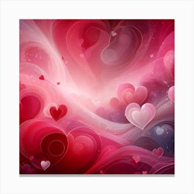 Valentine romantic abstract Canvas Print