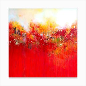 Abstract Red Painting Canvas Print