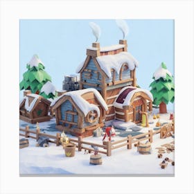 A Snow Village 8 Canvas Print