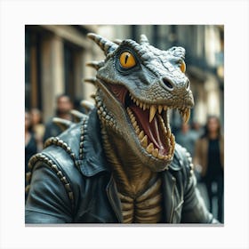 Man Dressed As A Dragon Wall Decoration Canvas Print