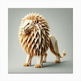 Origami Lion Art Canvas Print