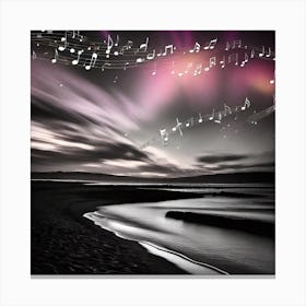 Music Notes In The Sky 4 Canvas Print