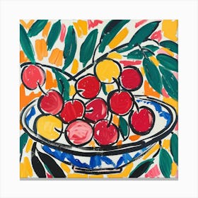Cherries Matisse Style 9 Canvas Print