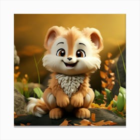 Cute Fox 69 Canvas Print