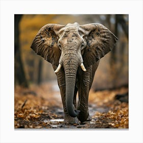 Elephant In The Forest Canvas Print
