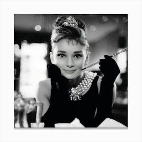 Audrey Hepburn Square Canvas Print