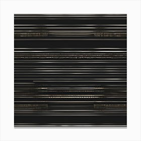 Abstract Black And Gold Stripes Canvas Print