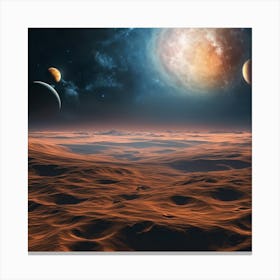 Planets In Space 6 Canvas Print