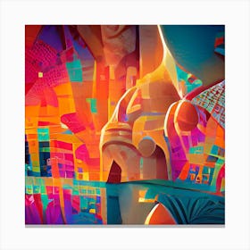 Abstract Cityscape Canvas Print