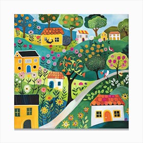 Kids Travel Illustration Uruguay 3 Canvas Print