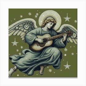 Angel Playing Guitar Canvas Print