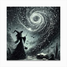 Witch With A Wand Canvas Print