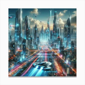 Futuristic City 3 Canvas Print