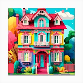 Colorful House Canvas Print