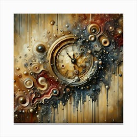 Clock Wallart Painting Canvas Print