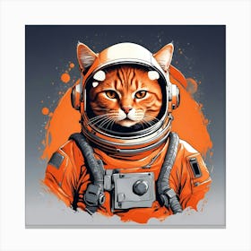 Astronaut Cat 9 Canvas Print