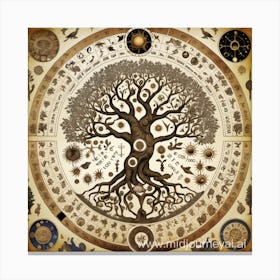 Cosmic Tree Of Life Canvas Print