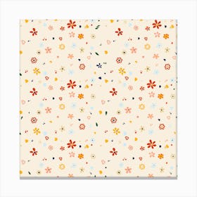 Bogo delicate Floral Pattern Canvas Print