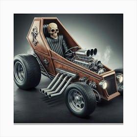 Skeleton Car Canvas Print
