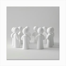 Group Of People In A Circle Canvas Print