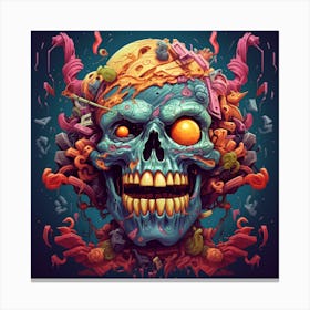 Zombie Skull 1 Canvas Print