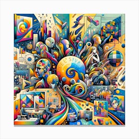 Vibrant Spectrum of AI Canvas Print