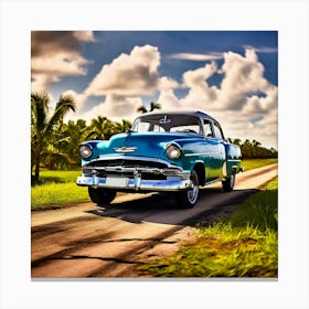 Classic Car On The Road 10 Canvas Print