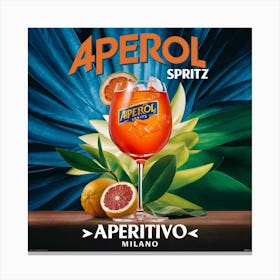 Aperol Spritz Aperitivo Milano Italy Kitchen Dining Room (2) 1 Canvas Print