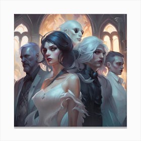 Group Of Woman Ghosts Canvas Print