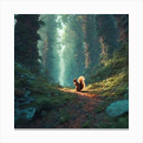 Squirrel In The Forest 68 Canvas Print