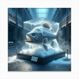 Fish In Ice 2 Canvas Print