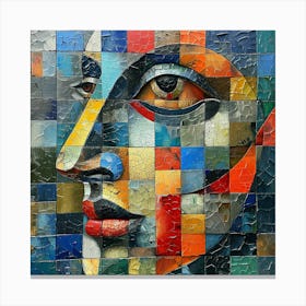 Mosaic Face Canvas Print