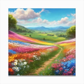 Flower Field Canvas Print