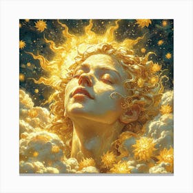 Woman In The Clouds Canvas Print