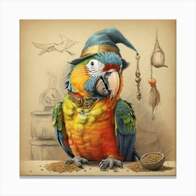 Wizard Parrot 1 Canvas Print