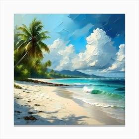 Beach Painting Canvas Print