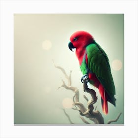 Parrot On A Branch 8 Canvas Print