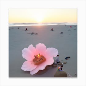 Flower On The Beach Canvas Print