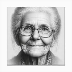 Portrait Of An Old Woman Canvas Print