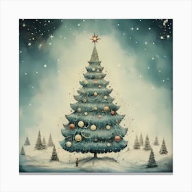 Retro Rhapsody of Holiday Hues Canvas Print