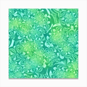 Retro Flower Pattern Design Batik Canvas Print