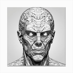 Cyborg Head Canvas Print
