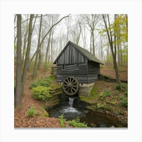 Water Mill In The Woods Canvas Print