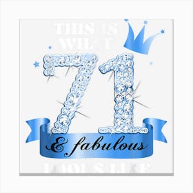 71 & Fabulous I Blue Black Party Group Candid Photo Outfit Canvas Print