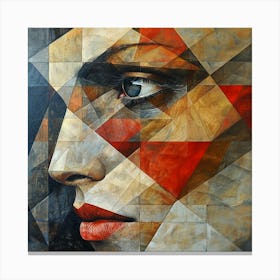 Abstract Of A Woman'S Face 3 Canvas Print