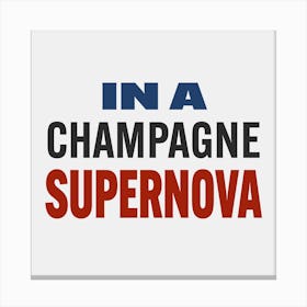 Champagne Supernova 2 Square Canvas Print