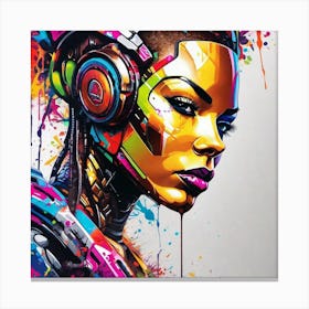 Splatter Girl 5 Canvas Print