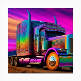 Psychedelic Truck 1 Canvas Print